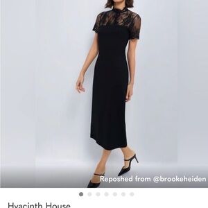 Chic Black Lace Midi Dress
